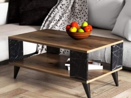 Lena table basse noir/marron