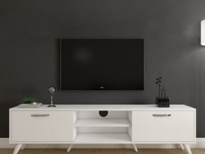Hope meuble tv 160 cm blanc