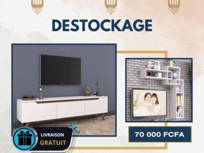 Ensemble Meuble TV 160 cm avec Etageres