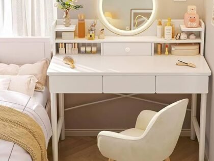 Coiffeuse avec miroir led