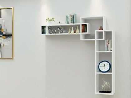 Etagères murales Blanc unique - Noir et blanc