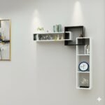 Etagères murales Blanc unique - Noir et blanc – Image 2