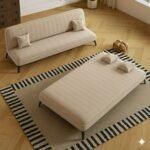 Canapé-lit 3 places Beige – Image 3