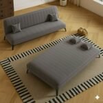 Canapé-lit 3 places Gris – Image 2