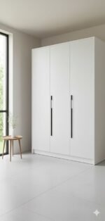 Eva Armoire blanche/noire 3 portes