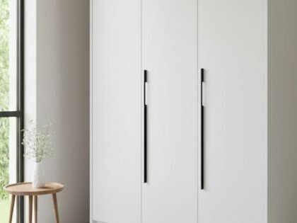 Eva Armoire blanche/noire 3 portes