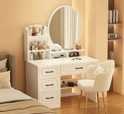 Coiffeuse avec miroir led