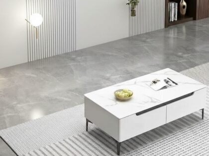 Aurora Table basse blanche 120 cm